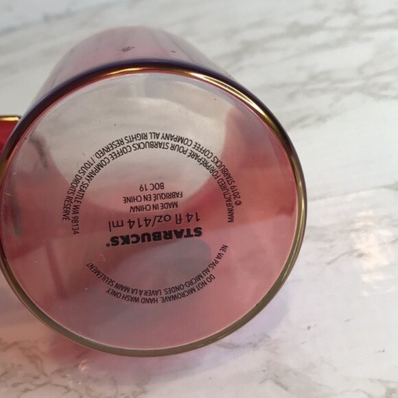 Starbucks limited edition 2019 red iridescent glass cup - Picture 7 of 8